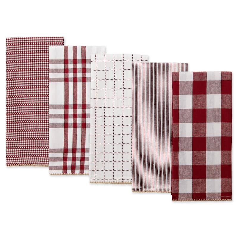 DII Black Farmhouse Woven Dishtowel (Set of 5)