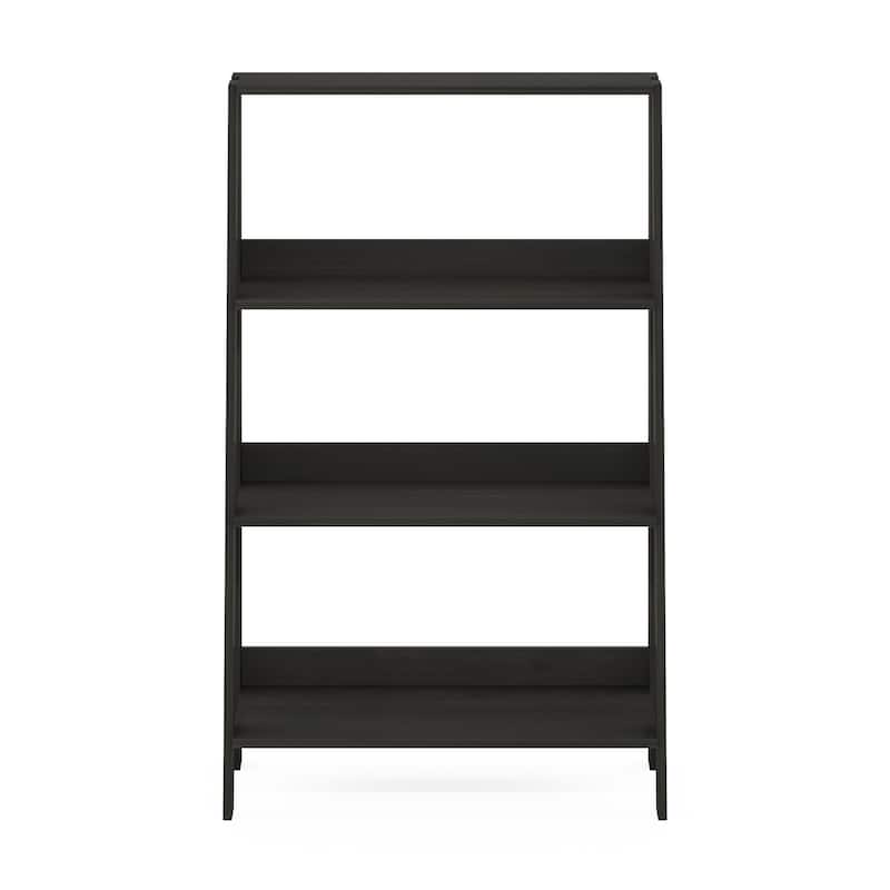 36 in. Tall Espresso Wood 4-Shelf Bookcase