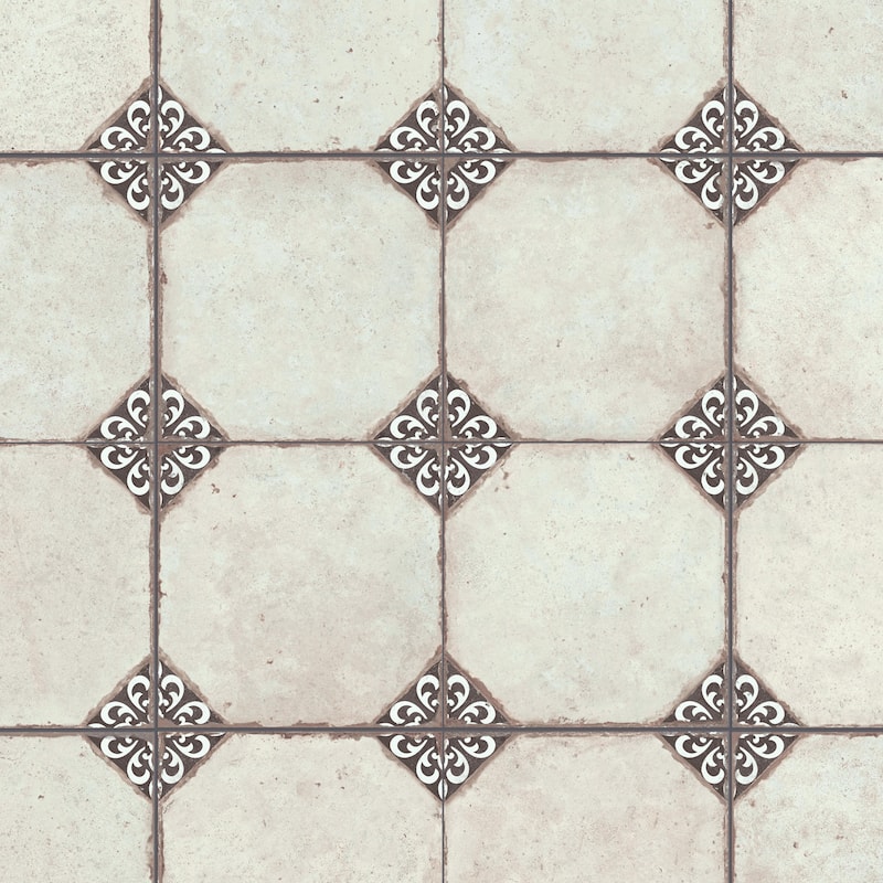 Merola Tile Kings Field Black 17-3/4" x 17-3/4" Porcelain Floor and Wall Tile