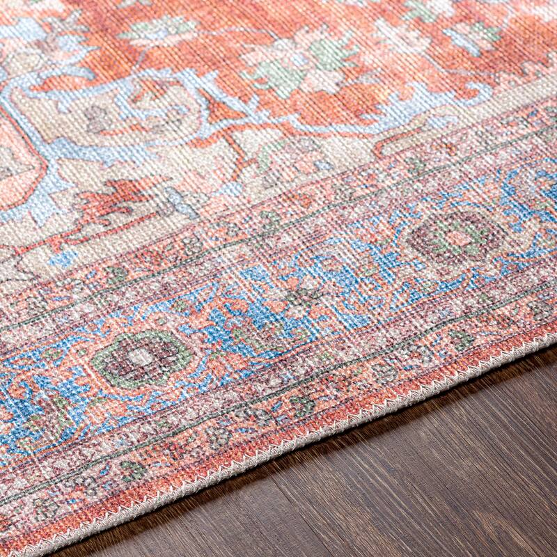 Artistic Weavers Abhishek Distressed Traditional Machine Washable Area Rug