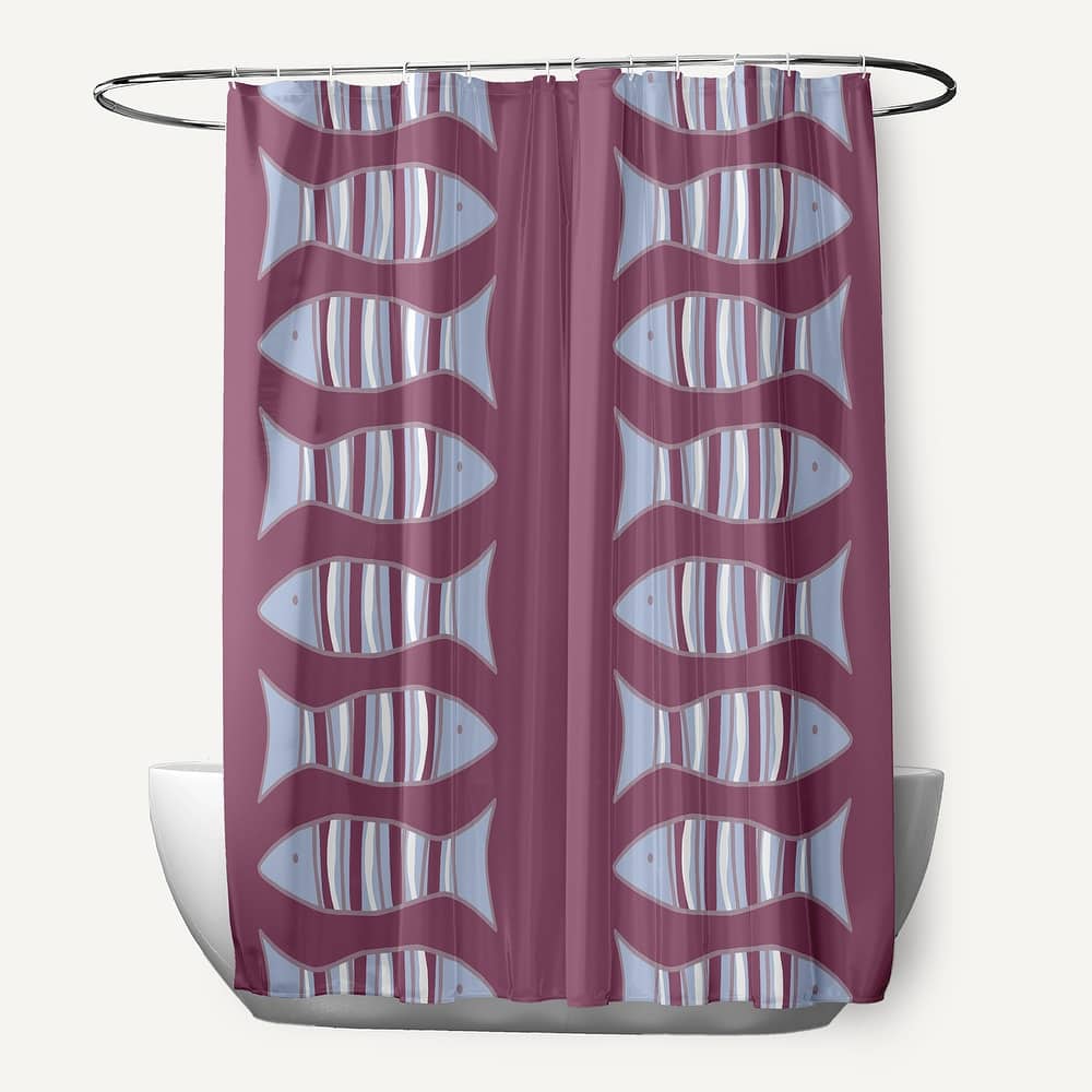 Something's Fishy Animal Print Print Print Shower Curtain
