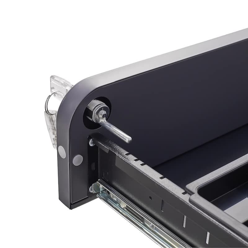 Anmytek 3 Drawer Mobile Filing Cabinet Cold Rolled Steel Anti Tilt 5 Wheel Modern Simple Style