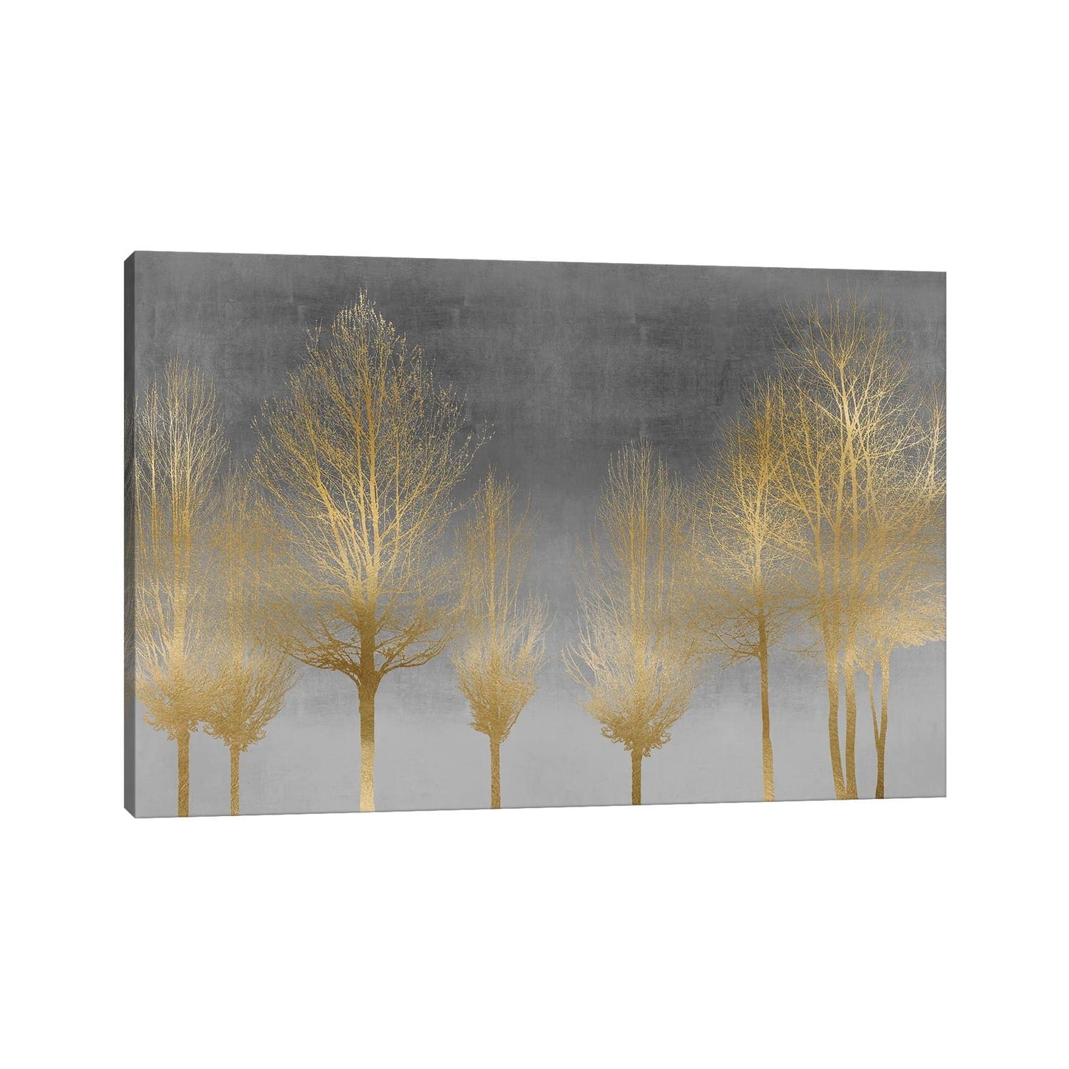 iCanvas "Gold Forest On Gray" by Kate Bennett Canvas Print