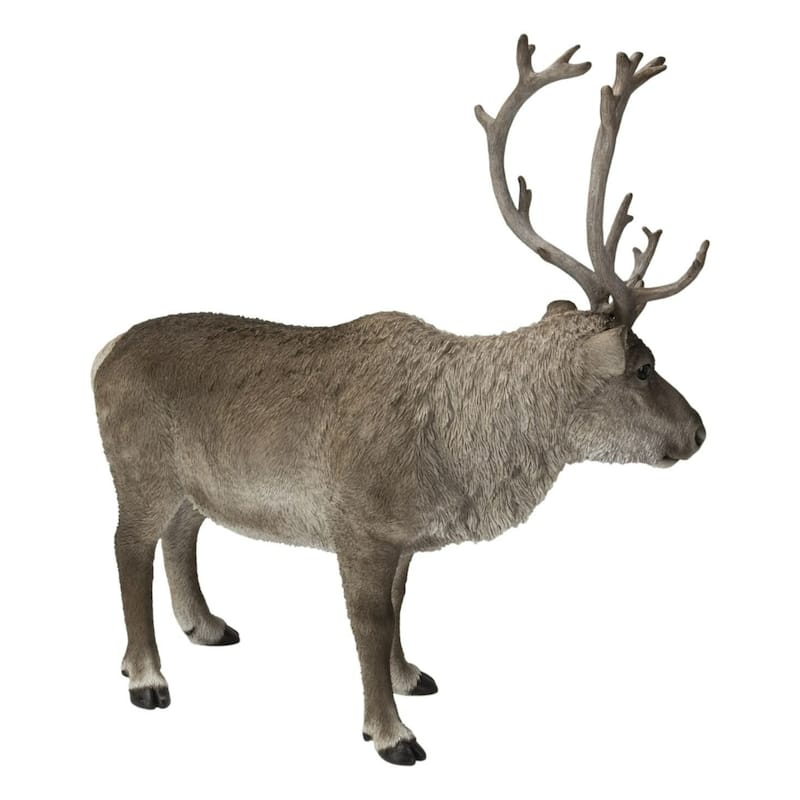 30" Standing Reindeer Outdoor Garden Statue