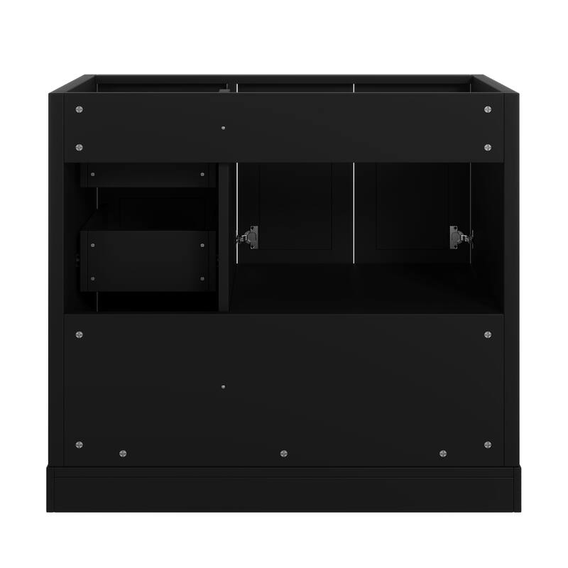36inch Bathroom Vanity without Sink,Solid Wood Freestanding Bathroom Vanities with 4 Storage Drawers and Shelf