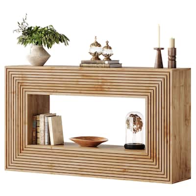 59-Inch Wood Console Sofa Entryway Accent Table for Living Room