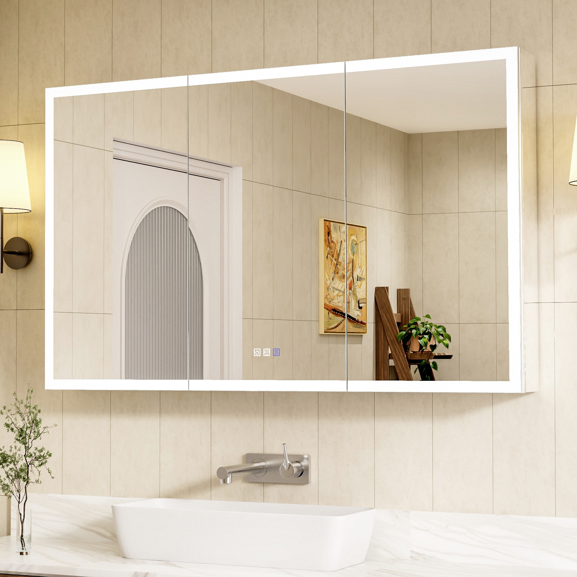 24 in. W x 30 in. H Rectangular Medicine Cabinet with Mirror - 24*30