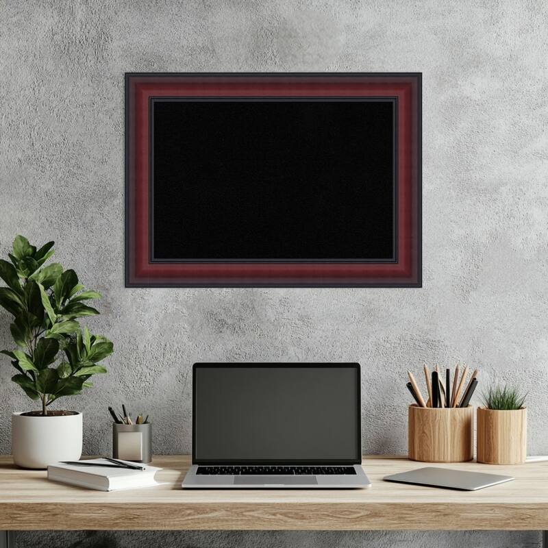 Dalat Cherry Framed Cork Board - Bulletin Board, Organization Board, Pin Board