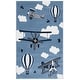 preview thumbnail 8 of 18, SAFAVIEH Carousel Kids Rudolfina Airplane Rug 3'3" x 5'3" - Blue/Ivory