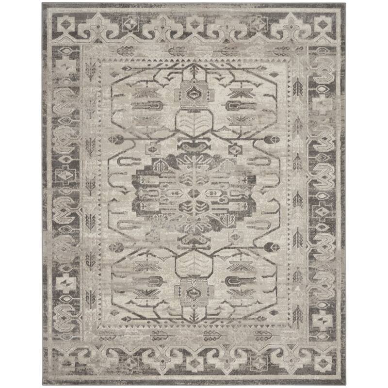 Nourison Cyrus Modern Persian Ivory Grey Area Rug