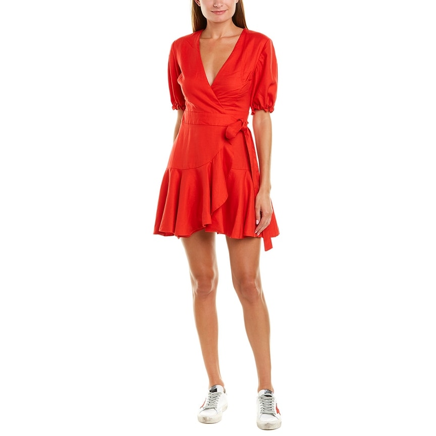 finders keepers aranciata wrap dress