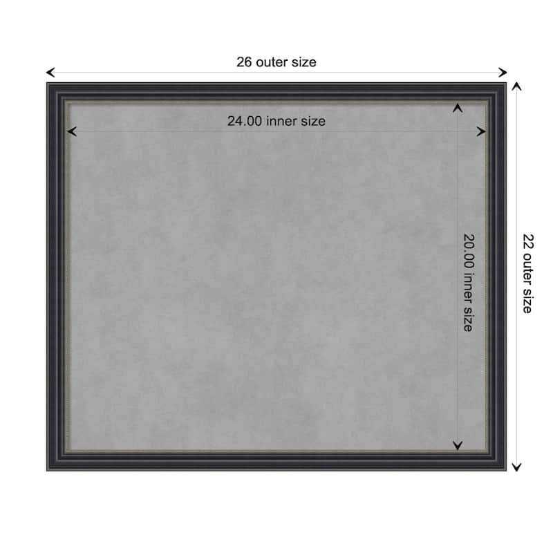 Amanti Art Stylish Black Framed Magnetic Board - Board Size 24x20