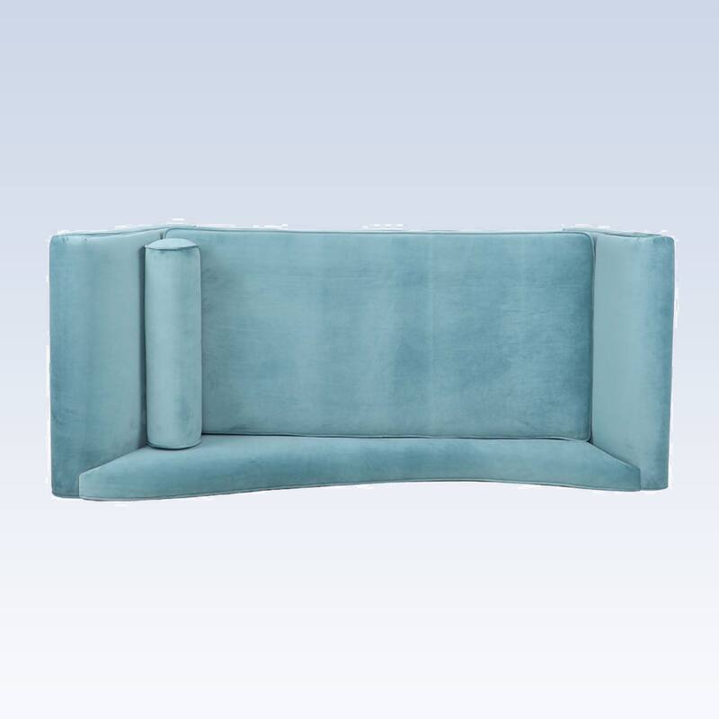 Modern Chaise Lounge with Scroll Arm For Living Room