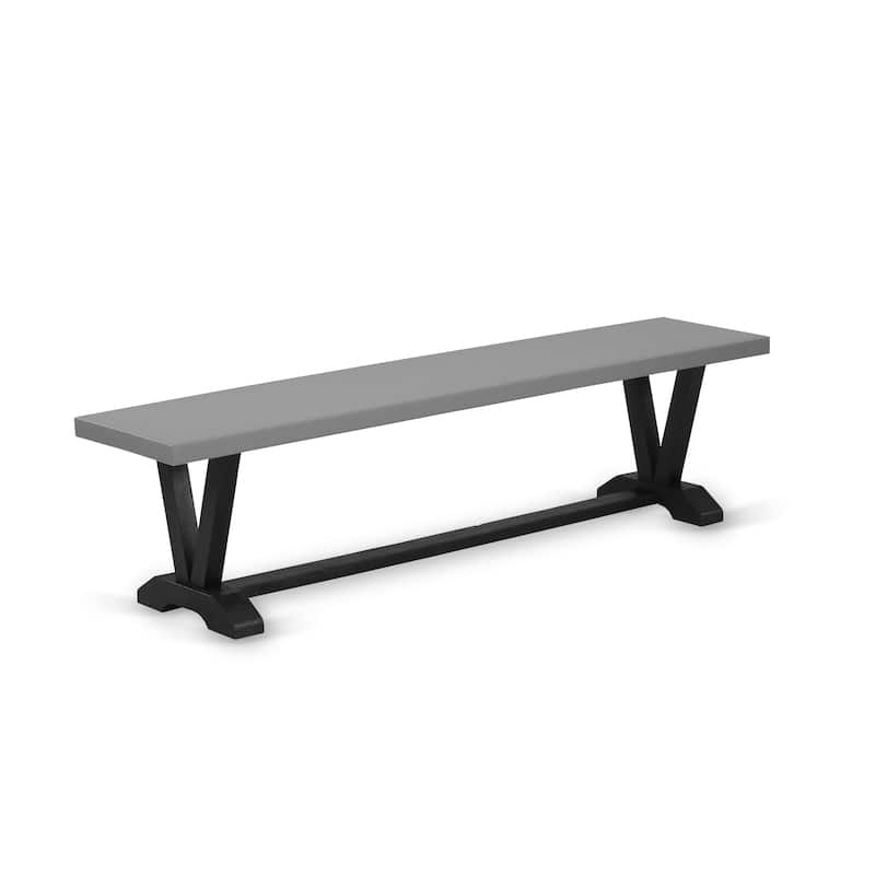 East West Furniture kitchen table set - a dinner table & Stackable dining chairs - Wire-brushed Black (Pieces & Seat Options)