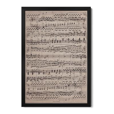 Modern Art - Sheet Music Ode to Joy Premium Framed Poster by 5by5collective