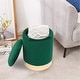 preview thumbnail 56 of 88, Adeco Round Storage Ottoman Footrest Stool Velvet Gold Plating Base