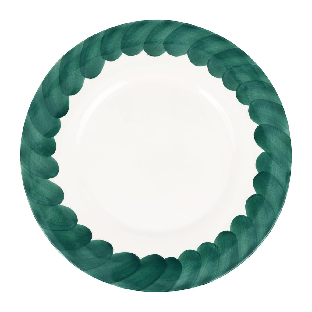 viva by VIETRI Lisbon Green Brushstroke Round Platter
