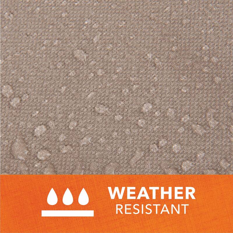 Modern Leisure Basics Patio Ottoman/Coffee Table Cover, 37"L X 22"W X 17"H, Beige - 37"L x 22"W x 17"H