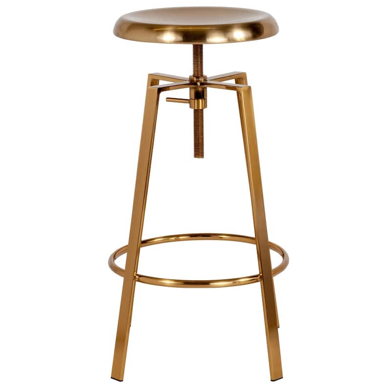Industrial Style Barstool with Swivel Lift Adjustable Height Seat