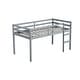 preview thumbnail 13 of 50, Solid Rubberwood Loft Bed Frame with Ladder, Guardrails and Underbed Storage Space - Low Height Design for Kids and Teens