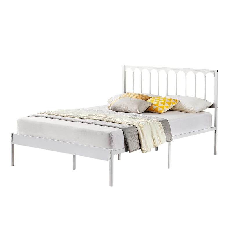 Metal Queen Size Modern Bed Frame Platform Mattress Foundation