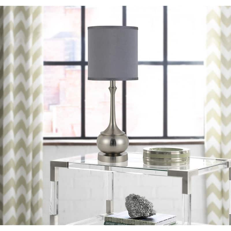 25 Inch Metal Table Lamp with Cone Shade and Rotary Socket Switch - 10” x 10” x 24.50”