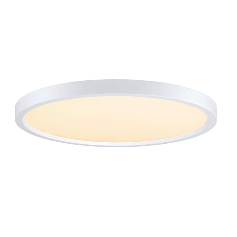 Westinghouse Lighting 15 Inch 30 Watt Dimmable LED Indoor Flush Mount Fixture with Color Temperature Selectable - 15 Inch - White