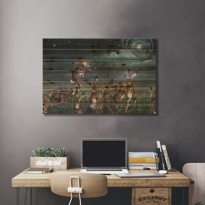 Moondance Print On Wood by Maggie Vandewalle - Multi-Color