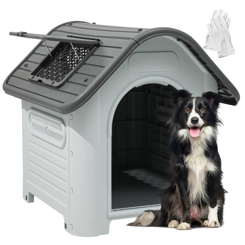 Moasis Slant-roof Dog House with Skylight