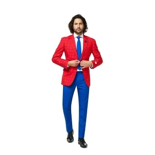 men's opposuits slim fit spider man suit & tie set
