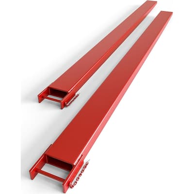 Pallet Fork Extension,1 Pair Forklift Extension,Load Capatity 5500 LBS,4.5 Inch Width with Tire Chain
