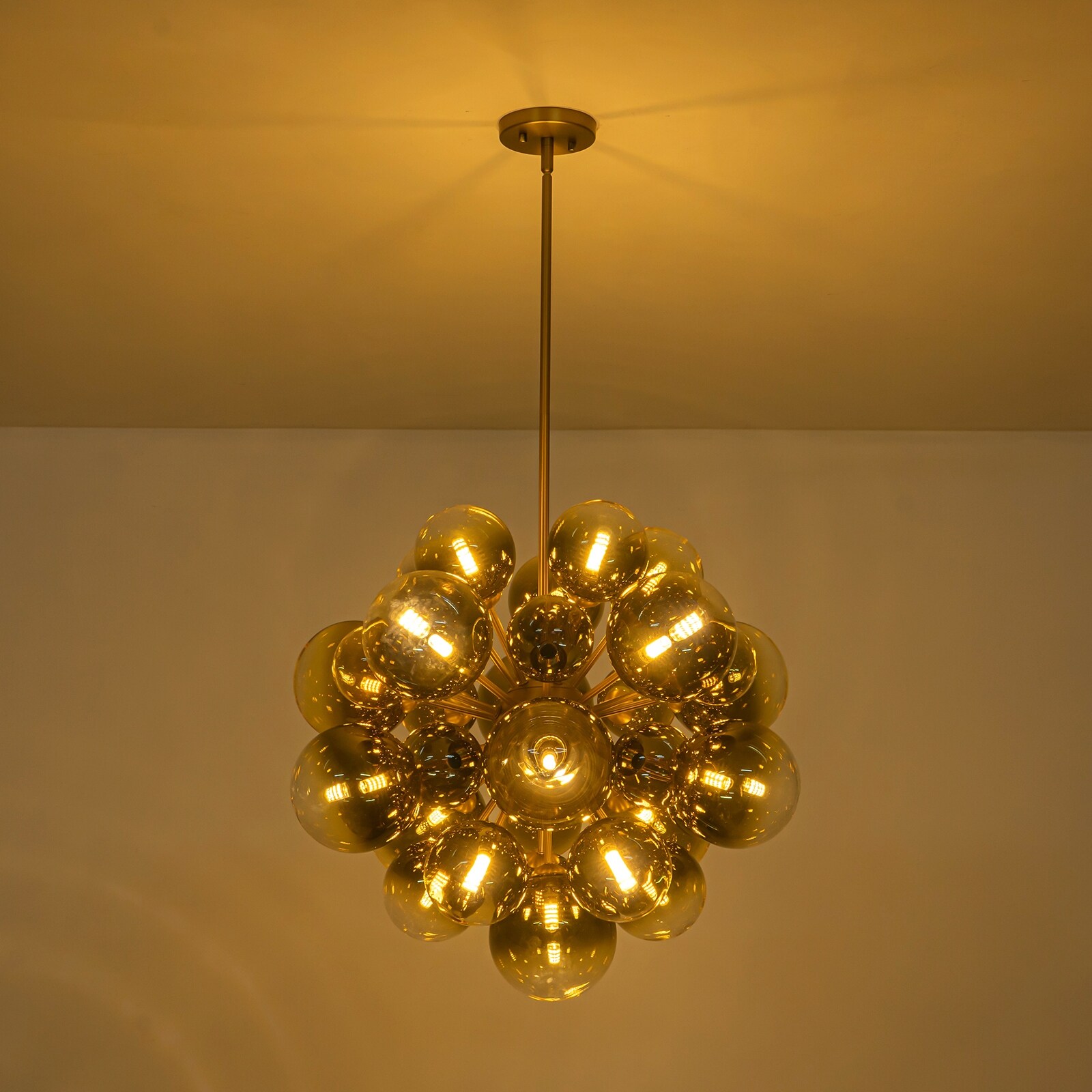21-Light Modern Large Sputnik Cluster Glass Bubble Chandelier