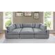 Option Rich Gray with 1 Ottoman 2 Corner Chairs