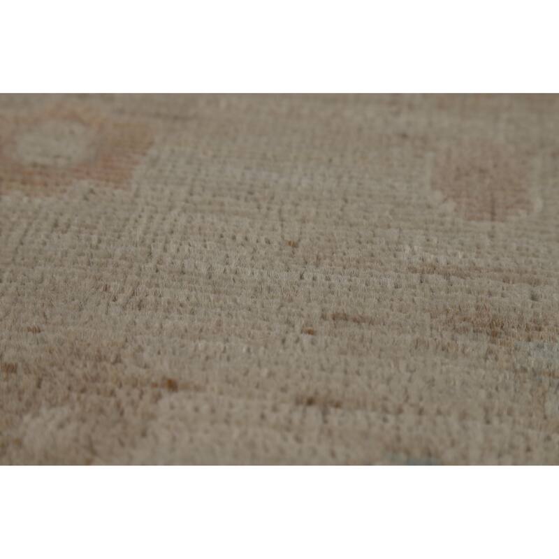 Vegetable Dye Transitional Oushak Turkish Rug Hand-Knotted Wool Carpet - 7'10" x 10'0"