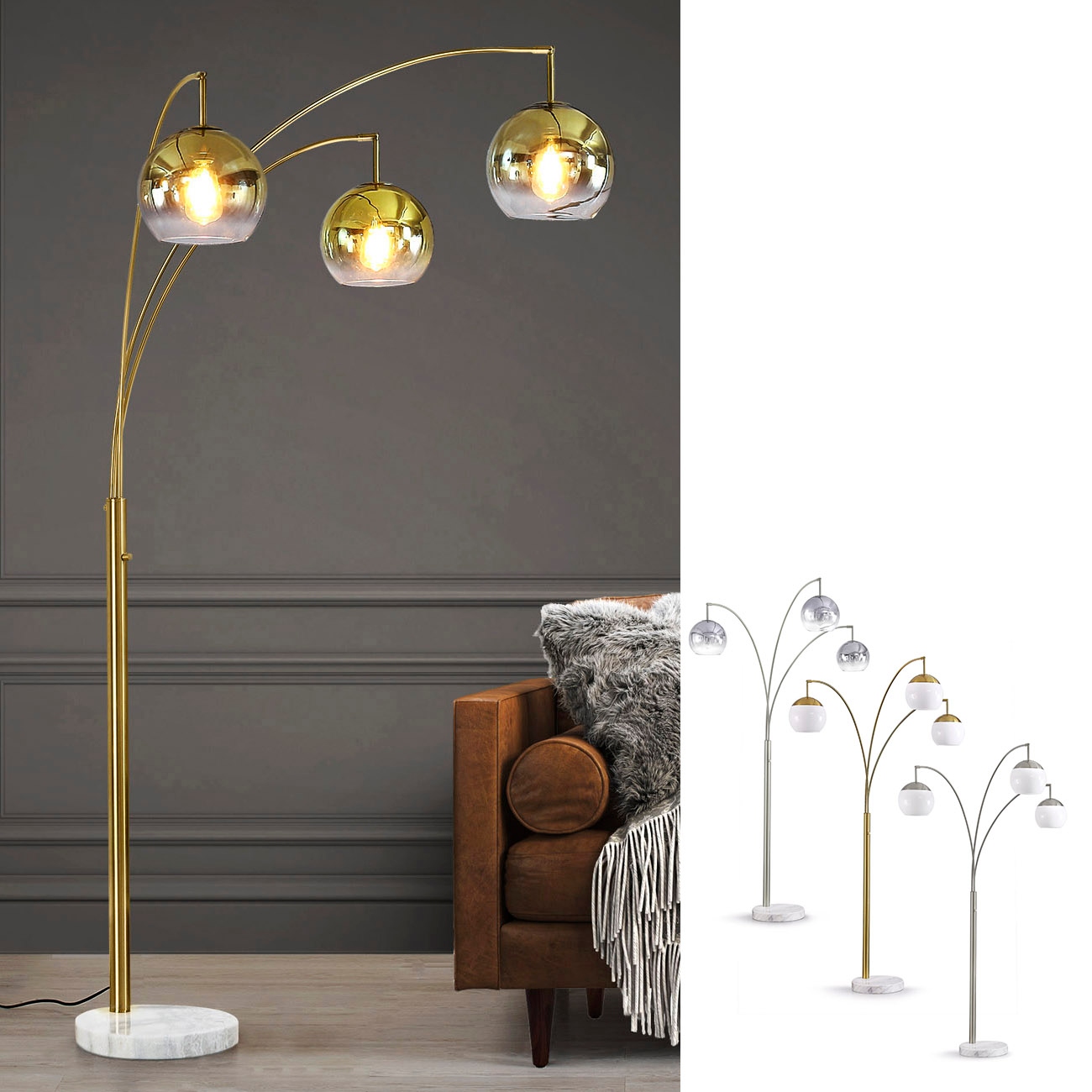 Floor lamp glass globe cheap