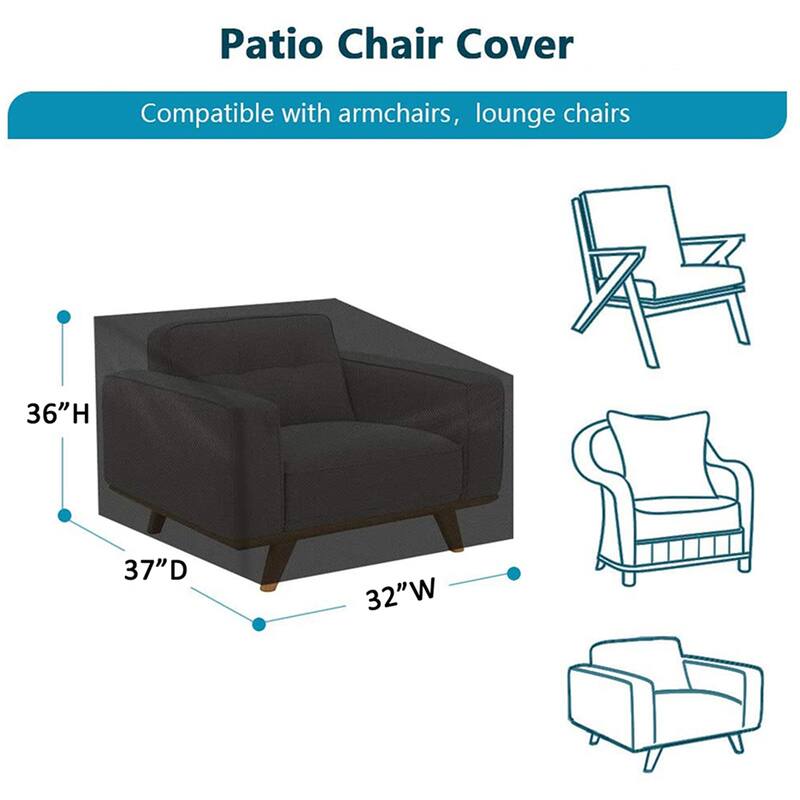 Patio Chair Covers, Outdoor Lounge Chair Cover, Heavy Duty Patio Couch Cover