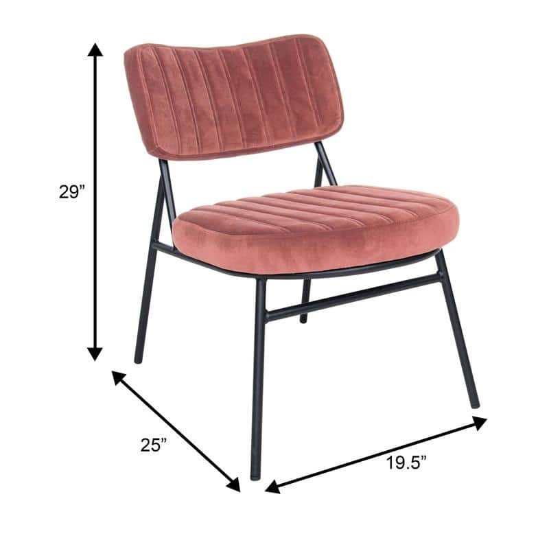 Marilane Modern Set of 2 Velvet Upholstered Accent Chairs with Sturdy Metal Legs for Home Office and Lounge Living Room