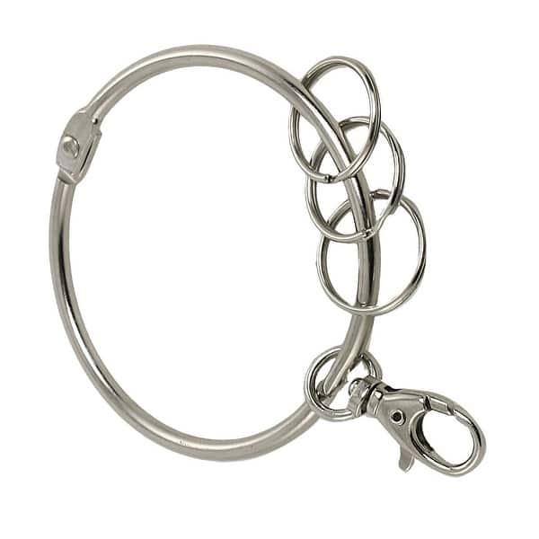Key Rings Large Size Metal Large Key Ring 7.7cm Big Key Holder Ring with Swivel Clasps 3 ...