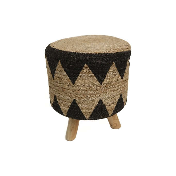 Home&Manor Morzine Jute Round Stool