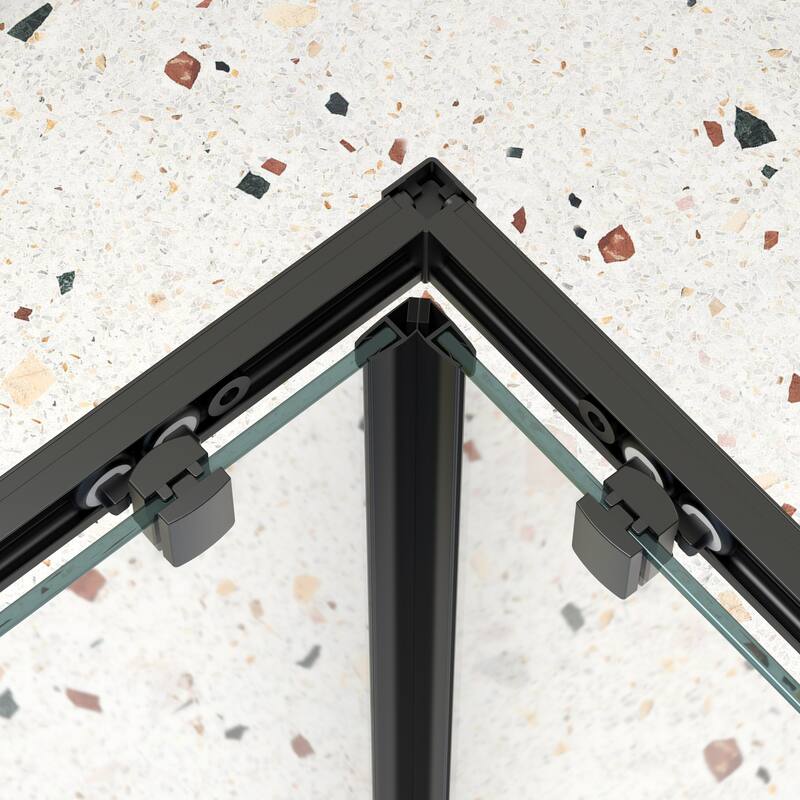 Sliding shower door, with 1/4" tempered glass