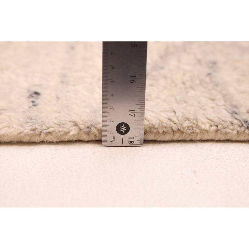 ECARPETGALLERY Hand-knotted Tangier Light Grey Wool Rug - 8'2 x 9'11