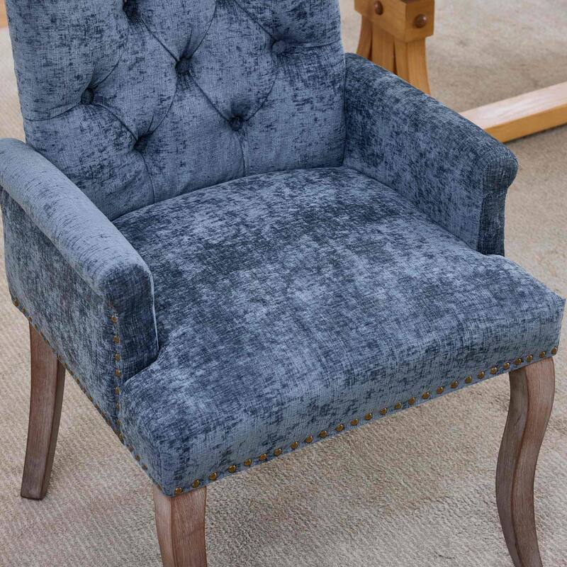 Roomfitters Upholstered Dining Chairs with Barrel Back and Wood Legs, Modern Accent Side Chairs for Living Room