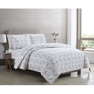 Printed Design Cotton Collection 400 Thread Count Horses Duvet Set