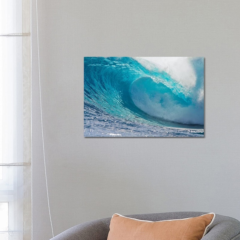 iCanvas "Plunging Waves II, Sout Pacific Ocean, Tahiti, French Polynesia" by Panoramic Images Canvas Print