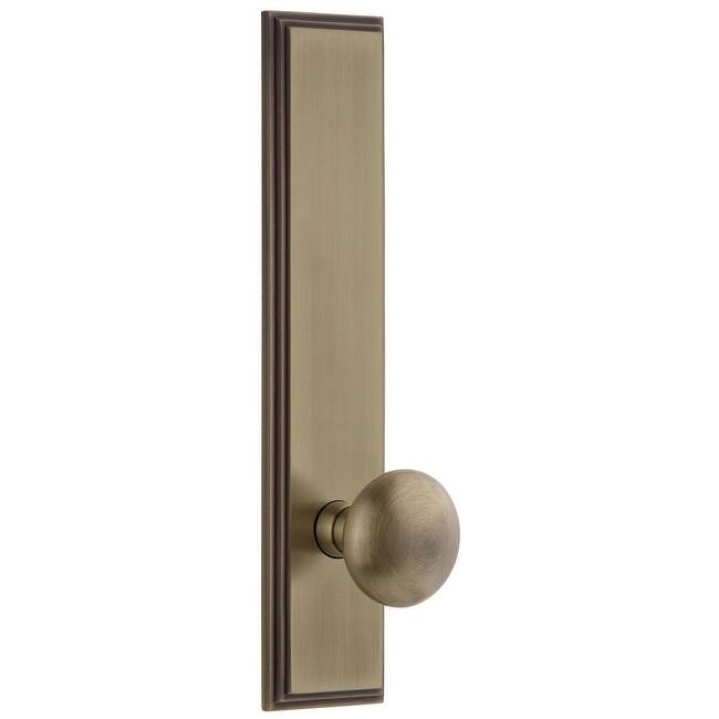 Grandeur Carre Solid Brass Tall Plate Rose Single Dummy Door Knob with