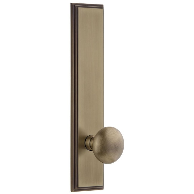 Grandeur Carre Solid Brass Tall Plate Rose Single Dummy Door Knob with