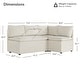 preview thumbnail 60 of 58, Spruce & Spring Modern 74" L-Shaped Dining Bench with Storage, Corner Breakfast Nook Banquette Bench
