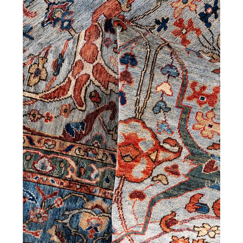 Serapi One-of-a-Kind Hand-Knotted Area Rug - Gray - 8' 10" x 11' 9"