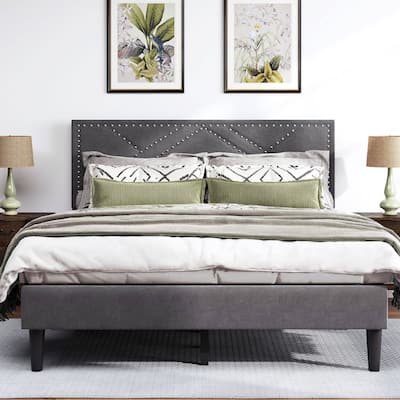 Queen Metal Platform Bed with Storage Drawers, No Box Spring, and Noise-Free Design