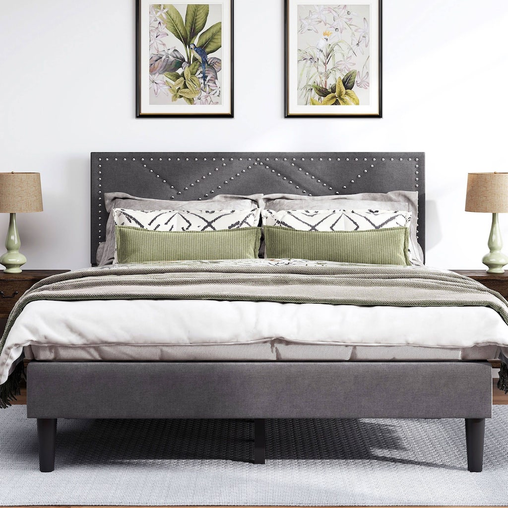 Queen Metal Platform Bed with Storage Drawers, No Box Spring, and Noise-Free Design